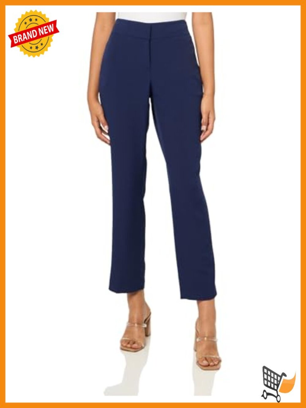 Stretch Slim Leg Dress Pants Flat Front Business Casual Workwear